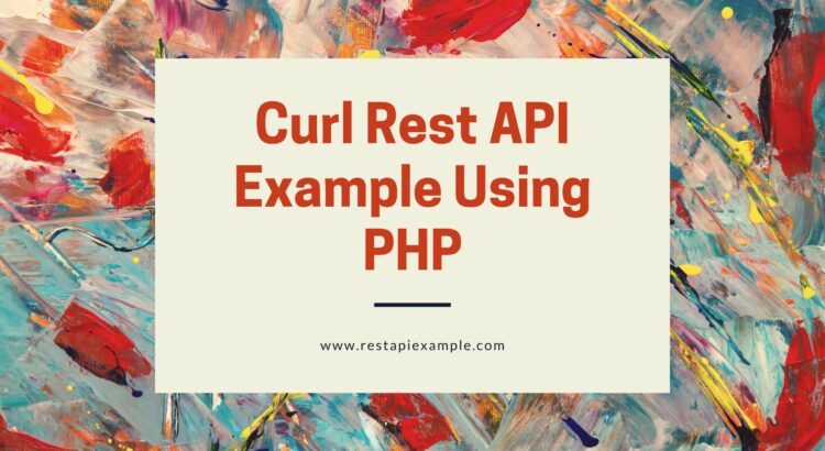 Curl Rest API Examplae Using PHP