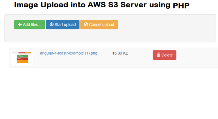 image-upload-amazon-s3-php